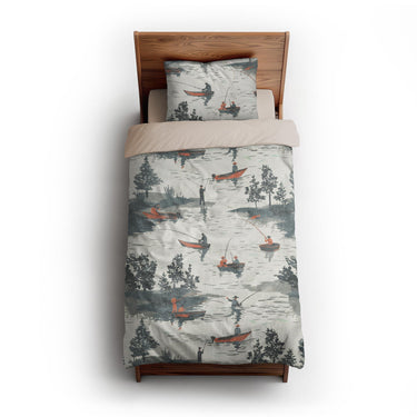 Gone Fishing twin-xl - microfiber - Natural Backing