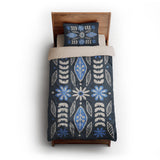 Topanga Navy & Columbia twin-xl - microfiber - Natural Backing