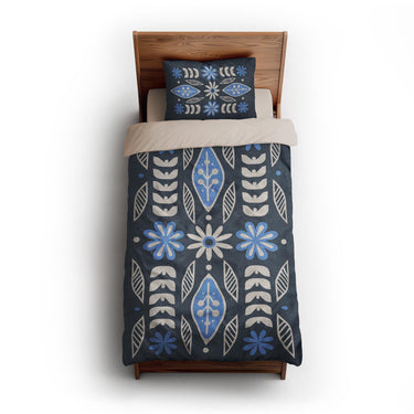 Topanga Navy & Columbia twin-xl - microfiber - Natural Backing