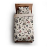 Death Caps twin-xl - microfiber - Natural Backing