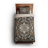 Annette Vintage Black & Yellow twin-xl - microfiber - Natural Backing