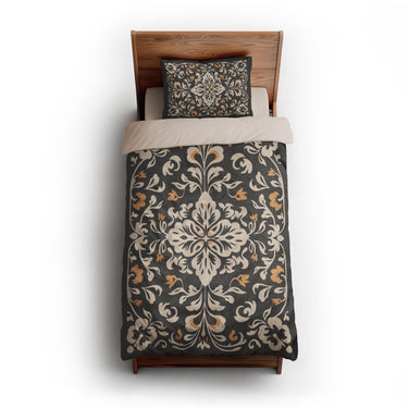 Annette Vintage Black & Yellow twin-xl - microfiber - Natural Backing