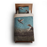 That Dog'll Hunt Blue twin-xl - microfiber - Natural Backing