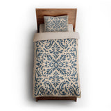 Floranna Ivory & Blue twin-xl - microfiber - Natural Backing
