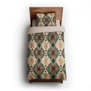 Spokane Sage Green & Taupe twin-xl - microfiber - Natural Backing