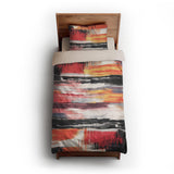 Jörgan Red & Black twin-xl - microfiber - Natural Backing
