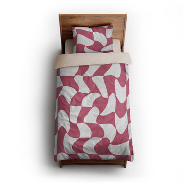 Twyla Checkered Fuchsia twin-xl - microfiber - Natural Backing