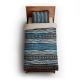 Delsin Blue & Black twin-xl - microfiber - Natural Backing