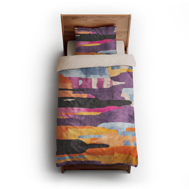 Raheem Orange & Purple twin-xl - microfiber - Natural Backing