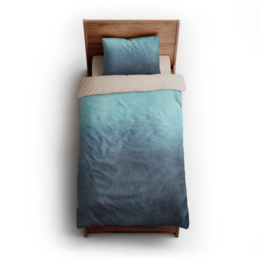 Kieran Watercolor Teal Ombre twin-xl - microfiber - Natural Backing