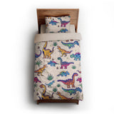 Doodle Dinos twin-xl - microfiber - Natural Backing