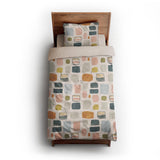 Calliope Ivory Multicolor twin-xl - microfiber - Natural Backing