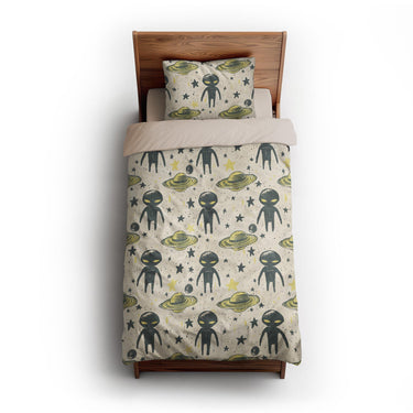 Space Aliens twin-xl - microfiber - Natural Backing