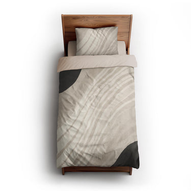 Elowin Ivory & Black twin-xl - microfiber - Natural Backing