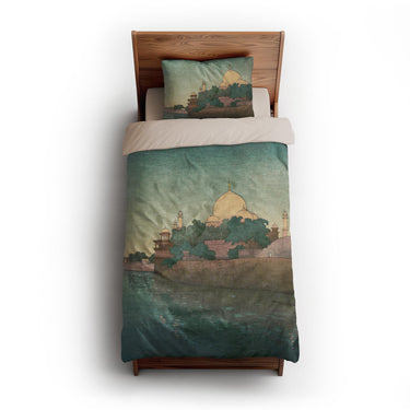 Taj Mahal Twilight by Charles Bartlett twin-xl - microfiber - Natural Backing