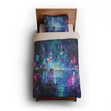 Dystopia Cityscape twin-xl - microfiber - Natural Backing