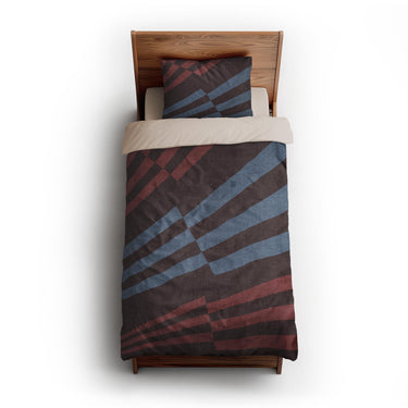 Prisma Maroon & Sky twin-xl - microfiber - Natural Backing