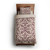 Floranna Ivory & Wine twin-xl - microfiber - Natural Backing