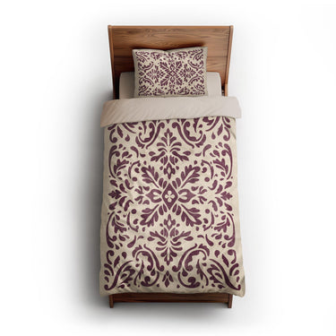 Floranna Ivory & Wine twin-xl - microfiber - Natural Backing