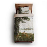 Old Hemlocks by Louis K Harlow twin-xl - microfiber - Natural Backing
