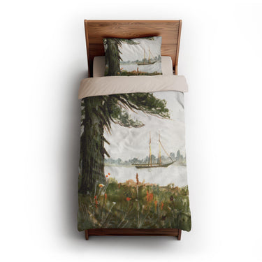 Old Hemlocks by Louis K Harlow twin-xl - microfiber - Natural Backing