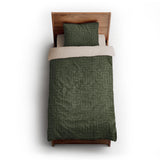 Terra Olive Green twin-xl - microfiber - Natural Backing
