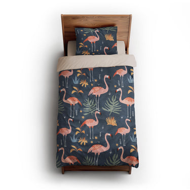 Flamingo Paradise twin-xl - microfiber - Natural Backing