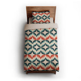 Jasper Blue & Red twin-xl - microfiber - Natural Backing