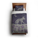Desert Coyote Eggplant & Dusty Purple twin-xl - cotton - White Backing
