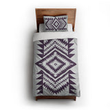 Reyno Eggplant & Stone twin-xl - cotton - White Backing