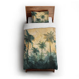 Sunset Palms Green & Orange twin-xl - cotton - White Backing