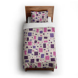Geometric Confetti Purple & Pink twin-xl - cotton - White Backing