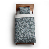 Duck Camo Blue twin-xl - cotton - White Backing