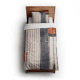 Gordian Navy & Orange twin-xl - cotton - White Backing