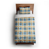 Monroe Plaid Blue & Yellow twin-xl - cotton - White Backing