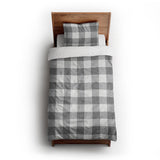 Buffalo Plaid Light Grey twin-xl - cotton - White Backing