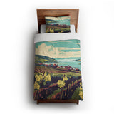 Finger Lakes Vineyard twin-xl - cotton - White Backing
