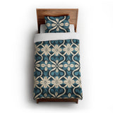 Mattheo Blue & Ivory twin-xl - cotton - White Backing