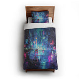 Dystopia Cityscape twin-xl - cotton - White Backing