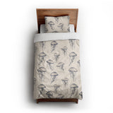 Jellyfish Bloom twin-xl - cotton - White Backing