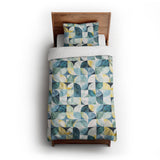 Aeolus Blue Green twin-xl - cotton - White Backing