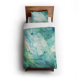 Zephyr Watercolor Emerald twin-xl - cotton - White Backing