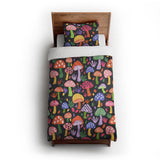 Luminescent Shroomies twin-xl - cotton - White Backing