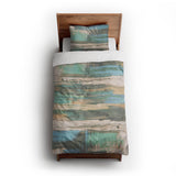 Jörgan Teal & Taupe twin-xl - cotton - White Backing