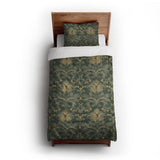 Agnes Deep Olive twin-xl - cotton - White Backing