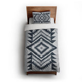 Reyno Navy & Stone twin-xl - cotton - White Backing