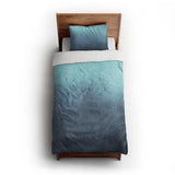 Kieran Watercolor Teal Ombre twin-xl - cotton - White Backing