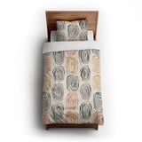 Horatio Ivory & Orange twin-xl - cotton - White Backing