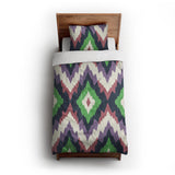 Dyani Eggplant & Matcha twin-xl - cotton - White Backing