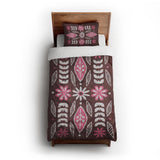 Topanga Burgandy & Pink twin-xl - cotton - White Backing